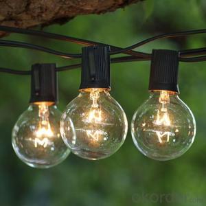 Outdoor G40 Incandescent Globe Bulb Patio Light String Fancy String Light for Holiday Decoration