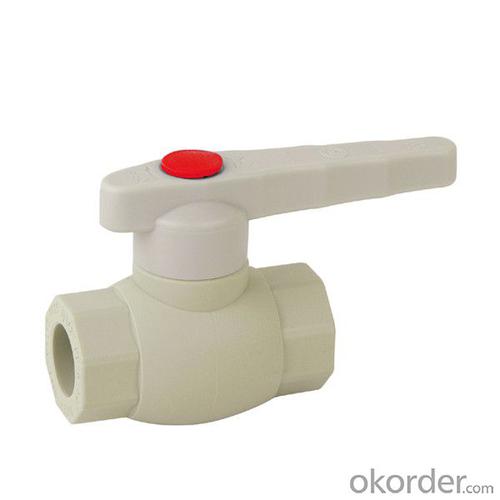 1/2 Plastic Pipe Fittings - F4 Type PPR Single Female Threaded Ball Valve with Brass Ball System 1