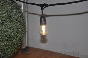 S14 incandescent bulb light string decorative light waterproof hanging socket outdoor light System 1