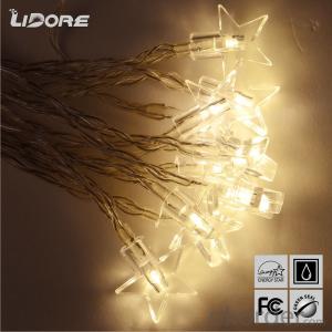 Star 3AA battery operated mini LED light string  waterproof hanging socket outdoor light