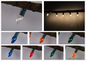 C9 Incandescent bulb light string decorative light waterproof hanging socket outdoor light System 1