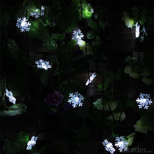 Hard snowflake solar light string decorative light waterproof hanging socket outdoor light System 1