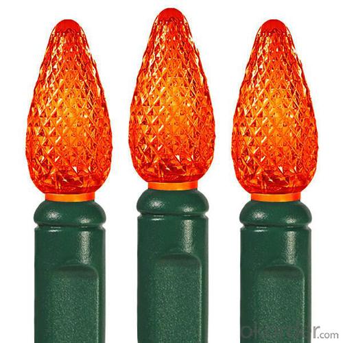 Bright C6 LED Energy Saving Orange Indoor/Outdoor Halloween Lights System 1