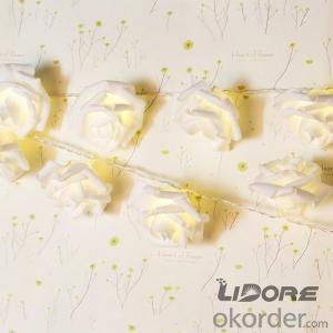 Battery Operated LED Fairy String Lights White Rose LED for Party, Wedding