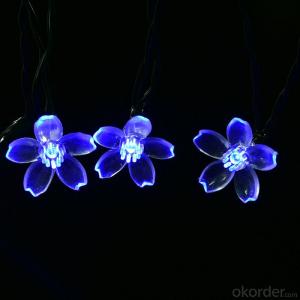 New LED Blue Sakura Solar String Lights Garden Party Christmas Outdoor System 1