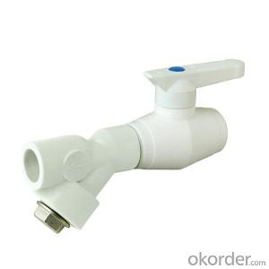 C type plastic ball valve with brass core and filter System 1