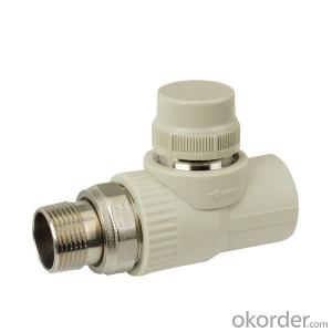 PP-R straight stop valve with temperature control by hand System 1