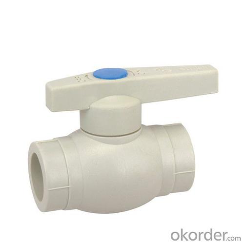 Plastic Water Pipe Fitting PP-R Ball Valve with Plastic Ball (Cold Water) System 1