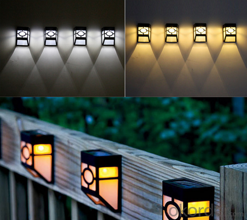 Outdoor Powered  Light Sensor Fence Wall Lamp for Garden Yard Path Lamp Driveway System 1