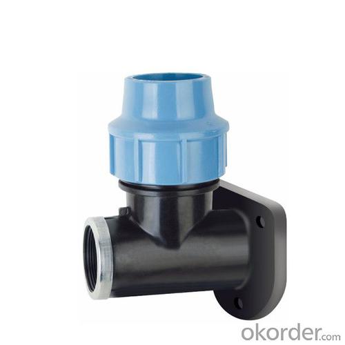 Plastic Pipe Fittings Threaded Elbow 90° for Wall Mounting External/Internal Female System 1