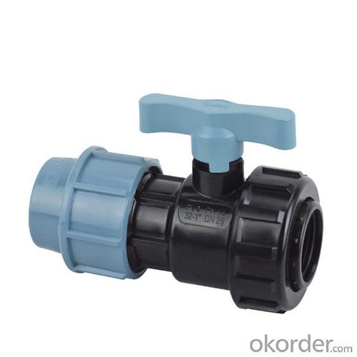 PVC Female Single Union Ball Valve with SPT Brand - Plastic Pipe Screw Fittings System 1
