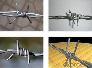 Galvanized Barbed Wire in 1.6mm to 2.7mm for Security Fence