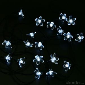 Sakura Solar Light String with 5 Meters 20 Lights for Christmas and Party Decoration.