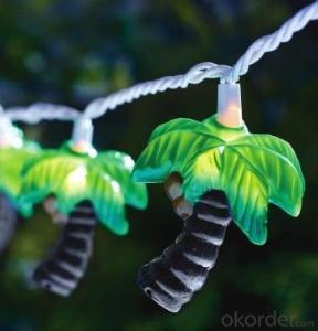 Coconut Tree Light String with 5.5 Feet 10 Lights for Christmas and Party Decoration.