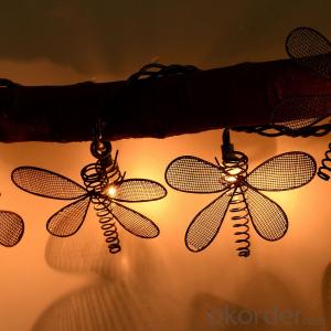Dragonfly Light String with 5.5 Feet 10 Lights for Christmas and Party Decoration. System 1