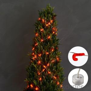 Candy Cane Copper Wire String Light with 3AA Battery Box 20 Lights for Holiday Decoration.