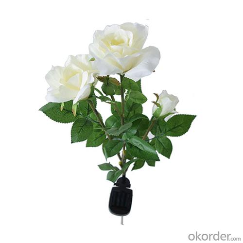 Lovely Brilliant Solar LED White Rose Flower Light for Garden Yard Decoration System 1