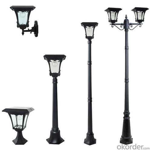 LED Solar Post Lantern Solar Column Light Solar Fence Light Solar LED Post Lamp Solar Wall Lamp System 1