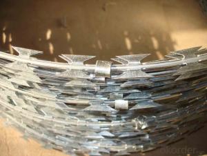 Galvanized Concertina Razor Barbed Wire for Security Fence