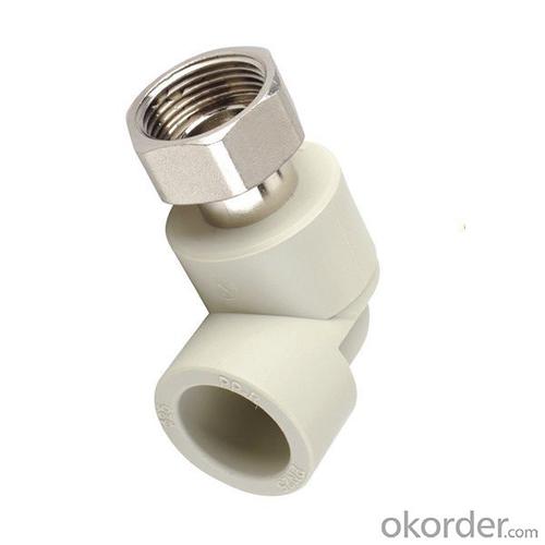 Solvent Weld Plastic Pipe Fittings - PPR Threaded Union with Elbow SPT Brand System 1