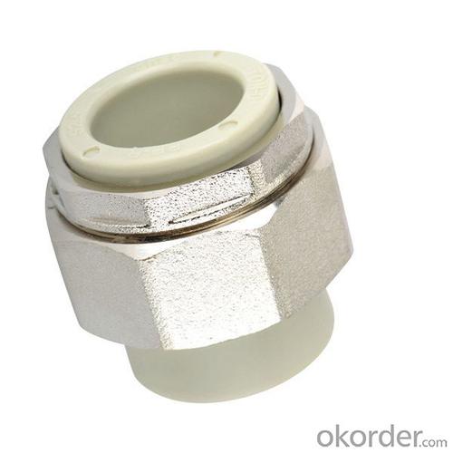 Gray Plastic Water Pipe Fittings PPR Socket Brass Union with SPT Brand System 1