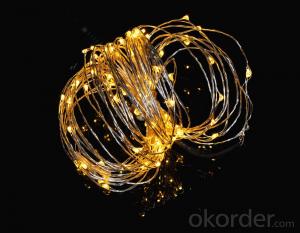 Yellow Copper Wire Outdoor Led String Christmas Lights with Remote Control and Power Supply System 1