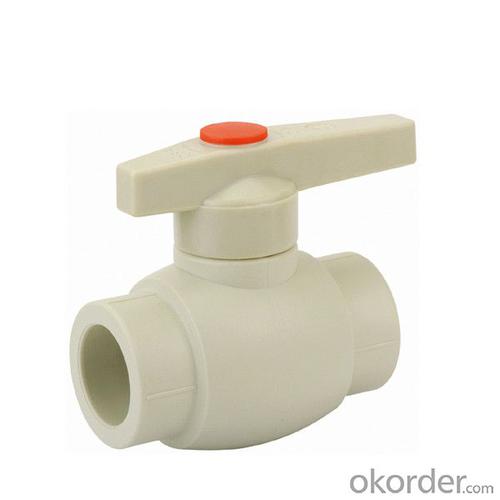 F4 Type PP-R Single Female Threaded Ball Valve Brass Ball with Plastic Tubes System 1