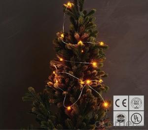 Yellow Battery Operated LED Copper Wire String Lights for  Holidays Party Wedding Decoration