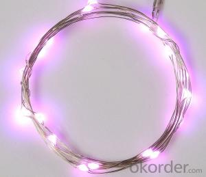 Pink Battery Operated LED Copper Wire String Lights for  Holidays Party Wedding Decoration System 1