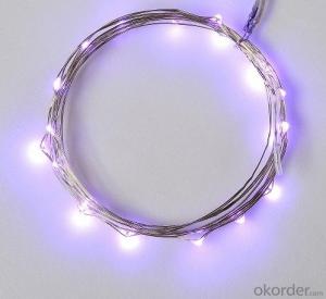 Purple Battery Operated LED Copper Wire String Lights for  Holidays Party Wedding Decoration System 1