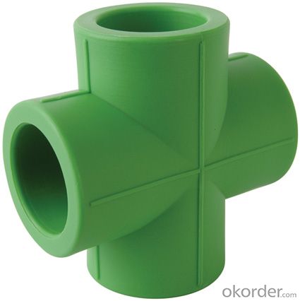 4 Inch Polypropylene-Random Plastic Pipes Cross Fittings System 1