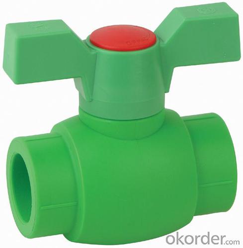 Plastic Pipe Fittings PP-R B5 Type Ball Valve with Brass Ball Home Depot System 1