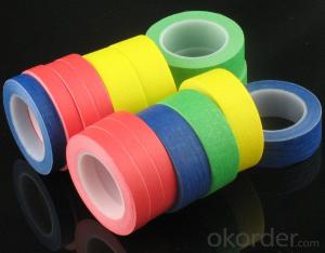 Colorful Skin Heat Resistant Masking Tape with Paper Attached Crepe Paper Tape System 1