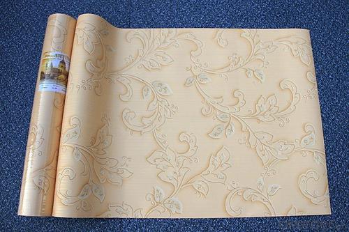 Golden Wallpaper Deep Embossed PVC Wallpaper 1.06X15m System 1