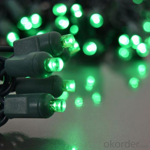 Wide Angle 5MM LED Lights - 70 5mm Amber LED Christmas Lights System 1