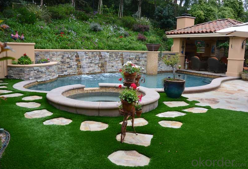 CNBM Professional Outdoor Garden Artificial Landscaping Grass with High Quality System 1