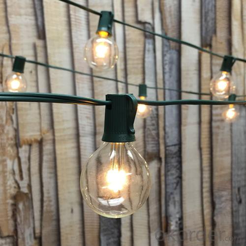 China G50 Patio Globe String Lights for Decoration String Lighting (Black Wire) System 1