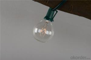 G50 Patio Globe String Lights for Holiady Decoration String Lighting (Black Wire)