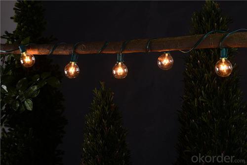 G50 Patio Globe String Lights for Decoration String Lighting (Black Wire) System 1