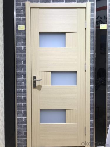 Wooden door for pvc door with honeycomb and lvl covered pvc sheet with frame System 1