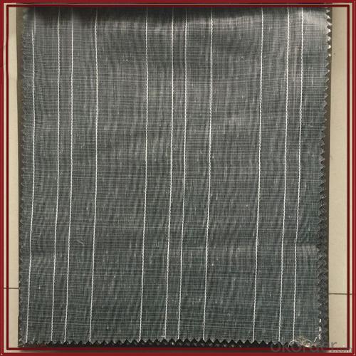 Dubai vertical strip tulle sheer window curtain fabric for theatre curtain System 1