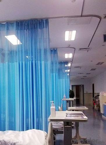 wholesale blue bed cubicle partition medical curtain antibacterial hospital curtain System 1