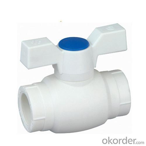 3/8 Plastic Pipe Fittings A5 Type PP-R Ball Valve with Brass Ball System 1