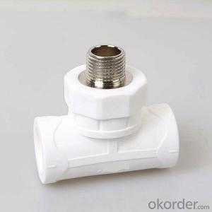 Plastic PPR Pipe Fitting Female Threaded Tee  with high quality(grey&amp;white) System 1
