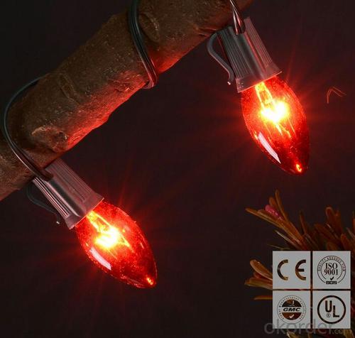 Red C7 LED Bulb Light String for Outdoor Indoor Wedding Festival Party Decoration System 1