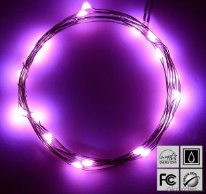 Pink Copper Wire String Lights for Outdoor Indoor House Christmas Garden Decoration