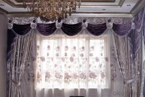 print flowers roman curtain of window blind