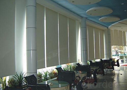 roller waterproof  fabric motorized  curtain of roman style System 1