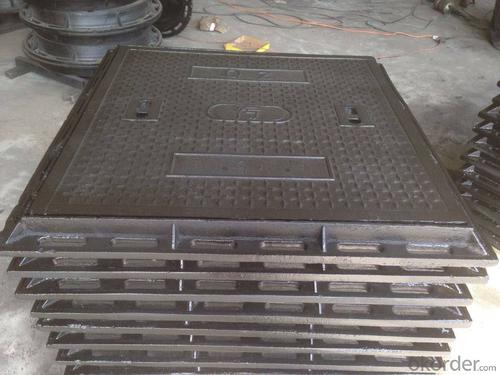 Suare High Tensile EN124 Ductile Cast Iron Manhole Cover System 1