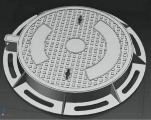 High Quality Die Casting Anti Theft Manhole Cover with Lock System 1